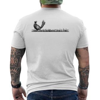 Upland Game Bird Hunting Ringneck Pheasant Hunter Men's T-shirt Back Print - Thegiftio UK