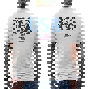 Usa United States Of America American Flag July 4Th Men's T-shirt Back Print - Seseable
