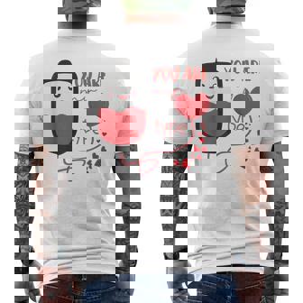 Valentine You'Re My Type Nurse Medical Pun Humor Blood Bank Men's Back Print T-Shirt - Monsterry