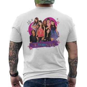 Victorious Main Cast Lovely Group Shot Gray T-Shirt mit Rückendruck - Geschenkecke