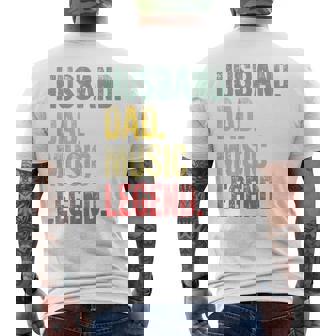 Vintage Husband Dad Music Legend Retro T-Shirt Men's Back Print T-Shirt - Monsterry