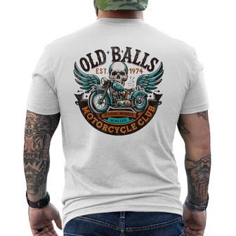 Vintage Motorcycle Birthday For Men's 50Th Birthday Men's T-shirt Back Print - Thegiftio UK