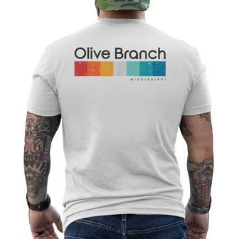 Vintage Olive Branch MS Mississippi USA Retro Men's Back Print T-Shirt - Monsterry