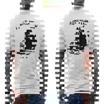 Vintage I Regret Nothing Cat Men's T-shirt Back Print - Monsterry