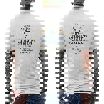 Vintage Schnauzer Miniatura Retro Camiseta Hombre Estampado Espalda - Regaloses