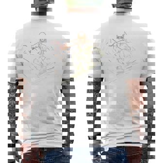 Vintage Snowboarder Sketch Snowboarding Slopestyle Men's Back Print T-Shirt - Monsterry