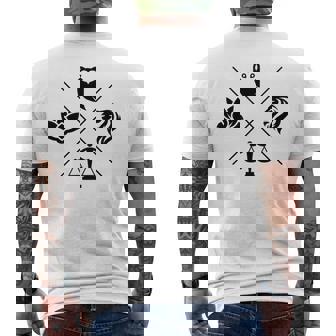 Virtudes Estoicas Sabiduría Templanza Justicia Coraje Estoicismo Camiseta Hombre Estampado Espalda - Regaloses