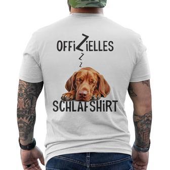 Vizsla Official Sleep With Dog T-Shirt mit Rückendruck - Geschenkecke