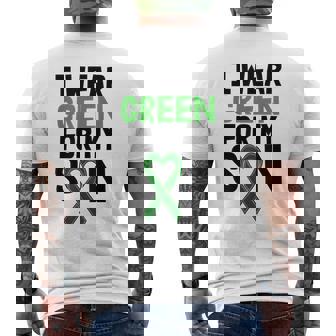 I Wear Green Son Stigma Pour La Sensibilisation À La Santé Mentale T-shirt imprimé au dos - Cadeauxyz