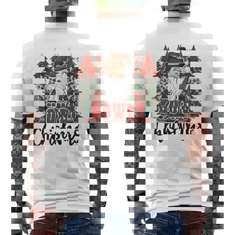 Western Country Cowboy Howdy Christmas Santa Cowboy Rodeo Men's Back Print T-Shirt - Monsterry