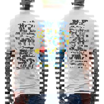 Why Fit Autism When You Were Born To Awareness Stand Out Men's T-shirt Back Print - Thegiftio UK