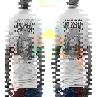Woe’S Hollow Retro Vintage National Park Aesthetic Men's T-shirt Back Print | Mazezy