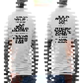 World's Most Wonderful Vegetable Farmer Premium Men's Back Print T-Shirt - Monsterry