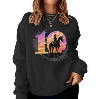 10 Geburtstag Pferde Reiten 10 Jahre Mädchen Reiter Sweatshirt Frauen - Geschenkecke