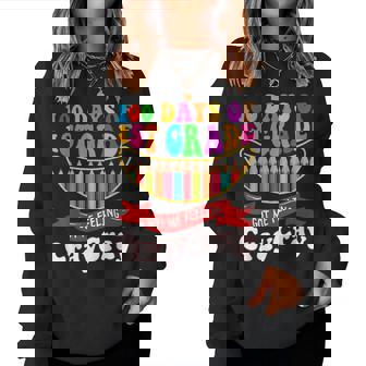 100 Days Of 1St Grade Got Me Feeling Cray Cray First Grade Women Sweatshirt - Seseable