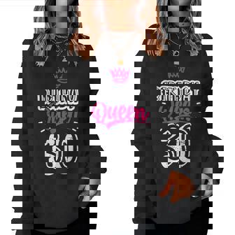 30Th Birthday Queen Happy Birthday Party Crown Sudadera Mujer - Regaloses