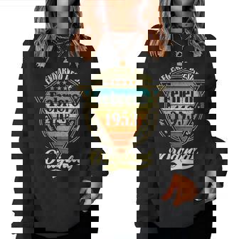 72 Cumpleaños Nacido En Febrero De 1953Intage 72 Años Cuello Sudadera Mujer - Regaloses
