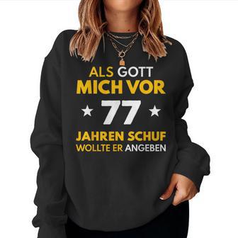 77Th Birthday Man Woman 77 Years 1946 Decorative Sweatshirt Frauen - Geschenkecke