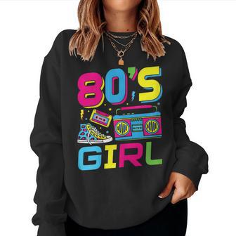 80S Girl 80S Theme Party 80S Outfit Sweatshirt Frauen - Geschenkecke