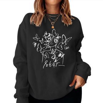 8647 Anti Trump Floral Resist 86 47 Impeach Trump Impeach 47 Women Sweatshirt - Thegiftio UK