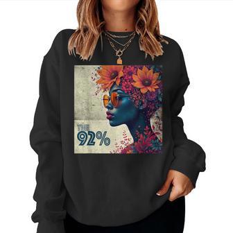 The 92 Percent – The 92 Logo On Floral Black Women Women Sweatshirt - Thegiftio UK
