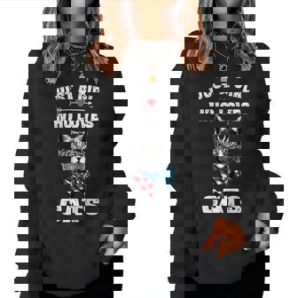 Amusant Pour Adolescentes Filles Amoureux Des Chats Sweat-shirt pour femme - Cadeauxyz