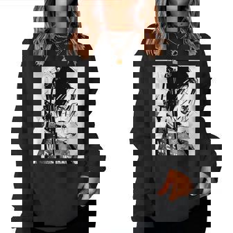 Anime Gothic Girl Aesthetic Soft Grunge Waifu Japanese Otaku Women Sweatshirt - Seseable