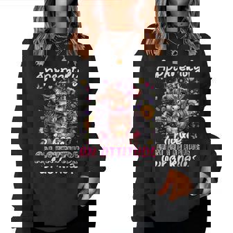Apparently I Have An Attitude Sarcastic Highland Cow Women Sweatshirt - Monsterry