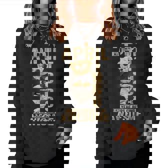 April 57Th Birthday 1968 Awesome Teddy Bear Women Sweatshirt - Thegiftio