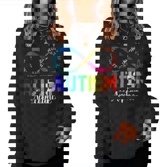 Autism Awareness Acceptance Infinity Symbol Women Women Sweatshirt - Thegiftio UK