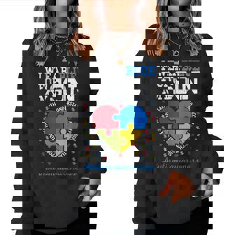 Autism Awareness I Wear Blue For My Son Autism Mom Dad Hero Women Sweatshirt - Monsterry
