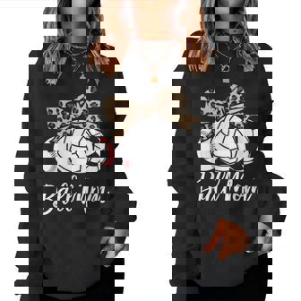 Ball Mom Baseball Volleyball Soccer Leopard Women Sweatshirt | Mazezy