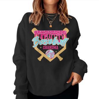 Baseball Grandma Drip Ice Cream Baseball Season Mother's Day Women Sweatshirt - Thegiftio UK