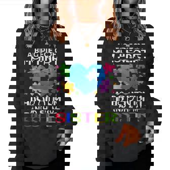 A Big Piece Of My Heart Has Autism And She's My Sister Women Sweatshirt | Mazezy