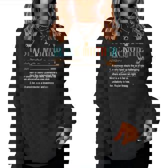 Black Mother Definition African American Mom Mother's Day Women Sweatshirt | Mazezy