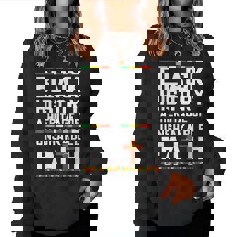 Black History Heritage Unshakable Faith African Christian Women Sweatshirt - Monsterry