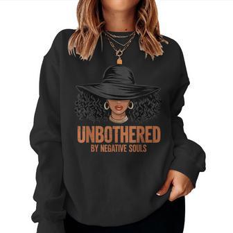 Black History Unbothered Sassy Black Queen African Ladies Women Sweatshirt - Thegiftio UK