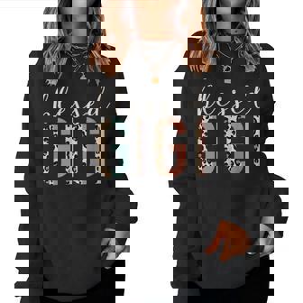 Blessed Gigi Cute Leopard Print Women Sweatshirt | Mazezy