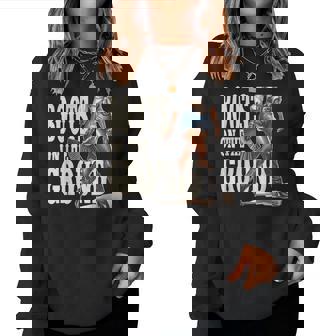 Boots On The Ground Black Cowgirl Melanin Women Women Sweatshirt | Mazezy