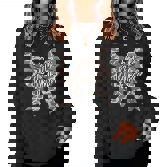 Boy Mama Camo Coquette Bow Camouflage Women Sweatshirt - Seseable