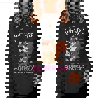 Camisa De Ardilla Para Niñas Just A Girl Who Loves Squirrels Sudadera Mujer - Regaloses