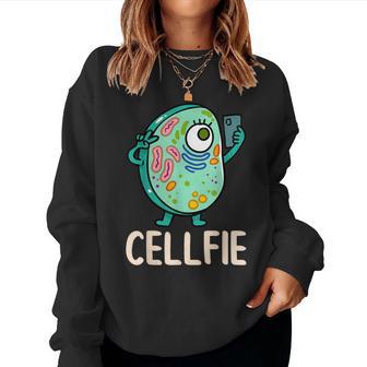Cell Fie Cellfie Selfie Biology Science Teacher Sudadera Mujer - Regaloses