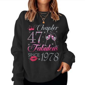 Chapter 47 Fabulous Since 1978 47Th Birthday For Women Women Sweatshirt - Thegiftio UK
