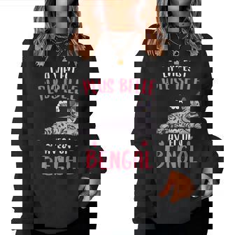 Chat Bengal Idée Drole Filleie Avec Un Bengal Sweat-shirt pour femme - Cadeauxyz