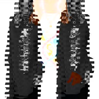 Chats Adn Chat Hélice Moléculaire Génétique Biologie Chaton Geek Sweat-shirt pour femme - Cadeauxyz