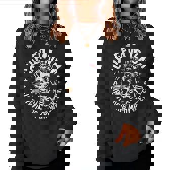 Cheer Mom Surviving Comp Weekend Skeleton Coffee Women Sweatshirt - Thegiftio UK