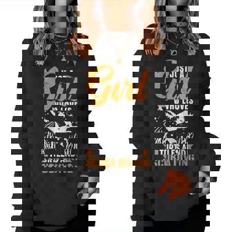 Chica Que Ama Las Tortugas Buceo Diversión Buceadores Gráfico Sin Mangas Sudadera Mujer - Regaloses