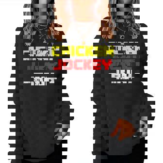 Chicken Jockey Bruh Women Sweatshirt - Thegiftio