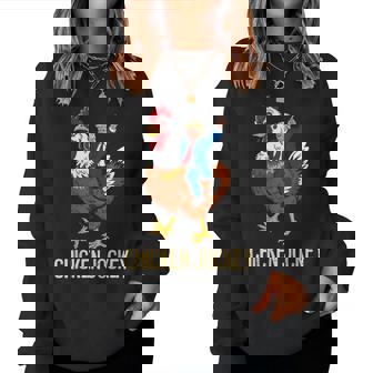 Chicken Jockey Trump Meme Women Sweatshirt - Thegiftio
