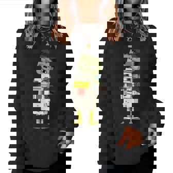 Chicken Jockeys Zombie Pixel Gamer Zombie Chicken Jockeys Women Sweatshirt | Mazezy